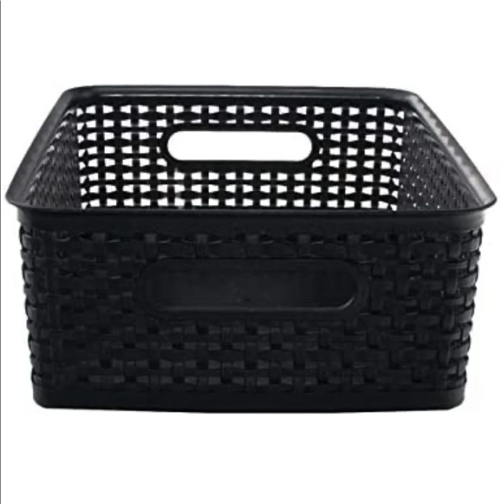 NWT Advantus Weave Design Plastic Medium Bin